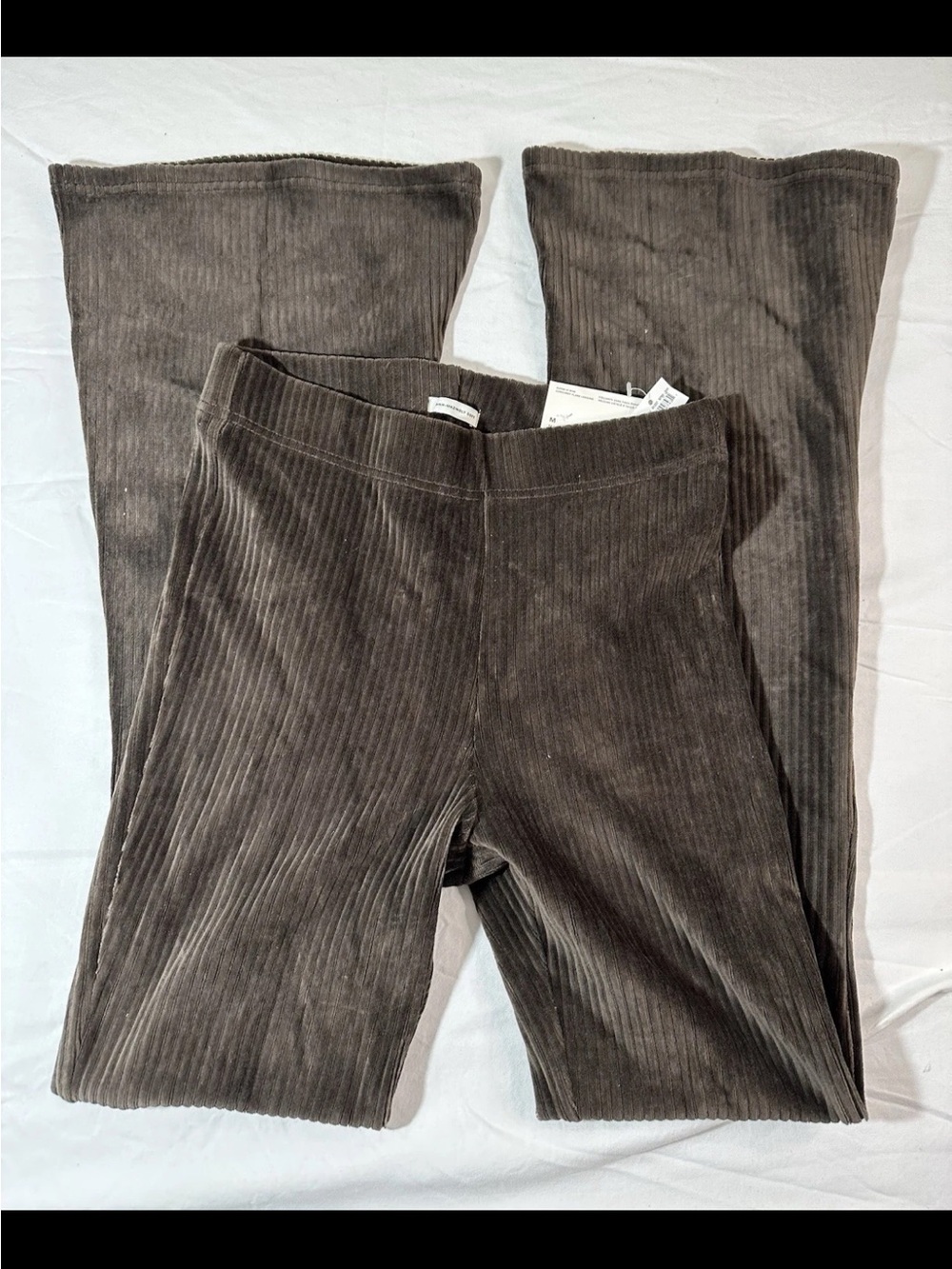 American Eagle Super Hi-Rise Corduroy Flare Legging Brown Size M